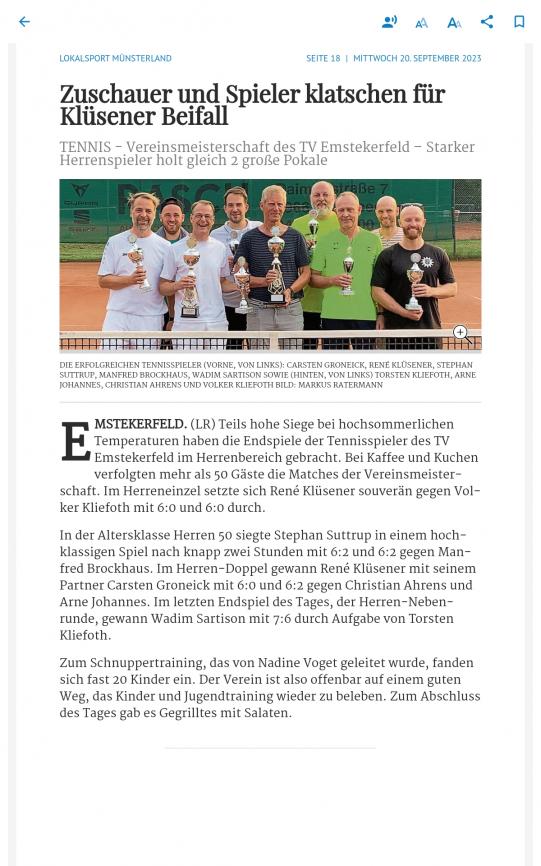 Saisonabschluss mit Endspielen